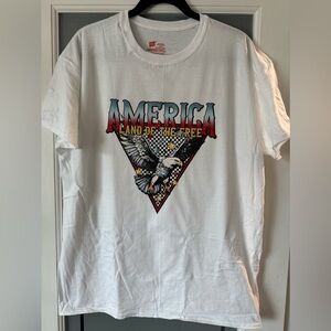 NWOT Hanes America Land of the Free T Shirt size L
